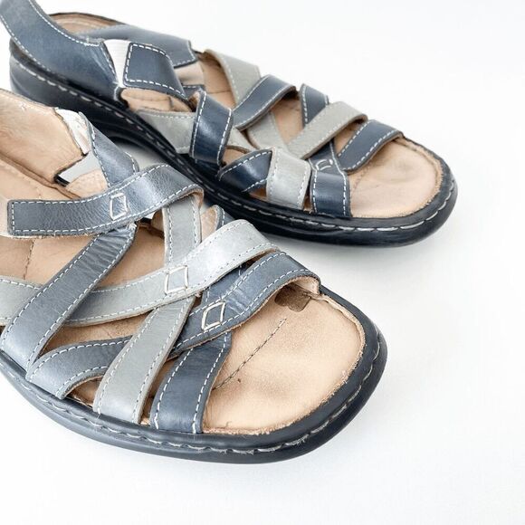 Josef Seibel Womens Airped The European Comfort Shoes Sandals Blue Gray Size 41 - Picture 3 of 6